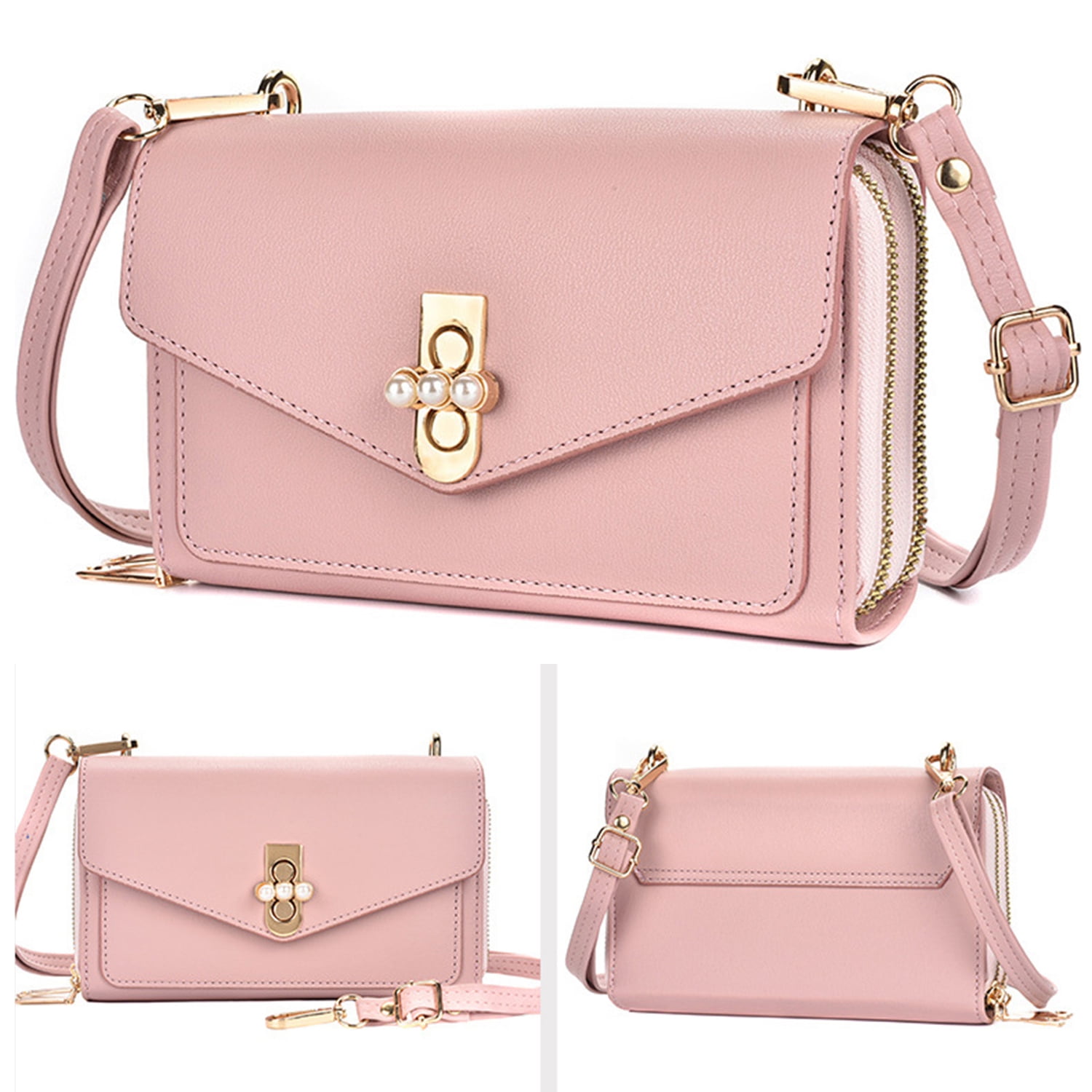 Women Designer Bag Handbags 10A Crossbody Flap Pink Bags Qulited Solid Hasp  Chains Strap Totes Wallet Clutch Shoulder Bag Girl Lady Black Real Leather  Square Purse From Fashionbag9988, $53.47 | DHgate.Com